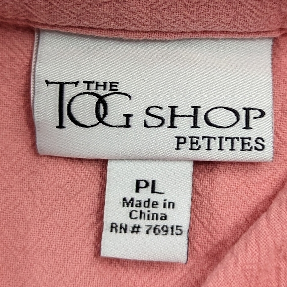 The Tog Shop Petites Half Button Popover Top Sz PL - Picture 10 of 12